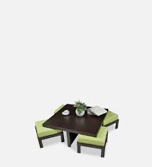 Trendy Coffee Table With 4 Green