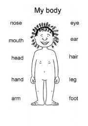 Prepare flashcards of the parts of the body used in the song. Parts Of The Body Worksheet By Juditpalau 1st Grade Worksheets Journeys First Grade Vocabulary Worksheets