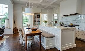 kitchen island with bench seating