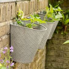 Buy Embossed Wall Planters Antique Zinc