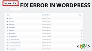 how to fix index of error in wordpress