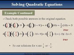 3 6 solving quadratic equations by