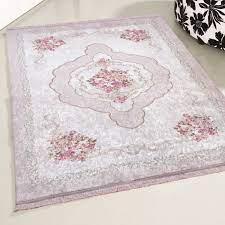 Merinos teppich blumen wohnzimmerteppich waschbar in rosa creme größe 80x150 cm. Rosa Teppiche In Vielen Grossen Muster Bequem Online Kaufen
