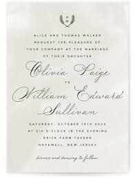 elegant crest wedding invitations by