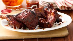 fall off the bone slow cooker ribs made with just two ings ribs and sauce it just