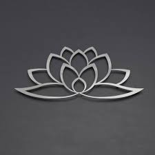 Abstract Lotus Flower Metal Wall Art
