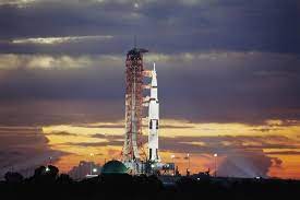 Apollo 17 and Launch Pad with Sunrise' Photographic Print | AllPosters.com