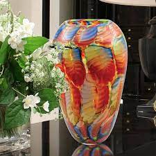 Hand Blown Art Glass Vase Av20357