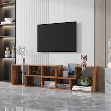 fir wood double l shaped tv stand
