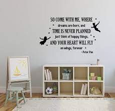 peter pan quote wall decal disney