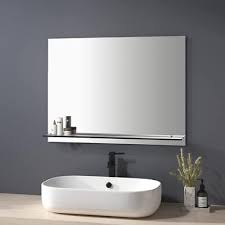 frameless bathroom mirror with gl