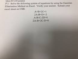 Solved Quiz 2 10 Points P 1 Solve