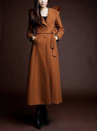 Warm And Cozy Dark Orange Wool Coat For