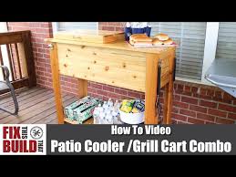 Patio Cooler Grill Cart Combo How