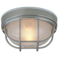 Exterior Bulkhead Lighting 10 Flush Mount Exterior Light In Stainless Steel With Frosted Halophane Glass Craftmade Z395 Ss