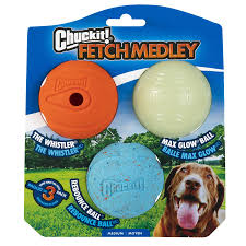fetch ball medley triple pack dog toy