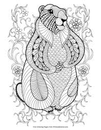 Someone you know has shared groundhog day coloring page coloring sheet with you: Zentangle Groundhog Coloring Page Free Printable Pdf From Primarygames