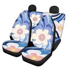 Blue Fl Flower Car Seat Cover Full