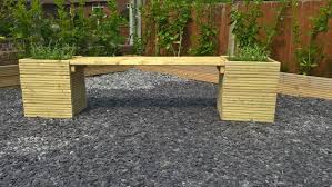 Large Garden Planter Bench Seat