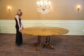 A beautiful dining room table sits at the heart of any meal. Large 64 84 Round Solid Oak Dining Table With Leaves