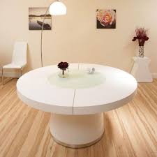 Round White Gloss Dining Table Glass