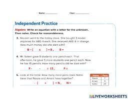 solve two step problems worksheet
