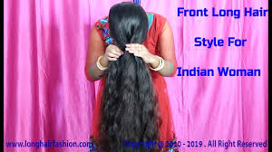This hairstyle for long face thin hair is simple and easy to get and can go well with any type of saree. Front Hair Style For Indian Long Hair Ladies Housewife Thick Long Hair Braid Style Youtube