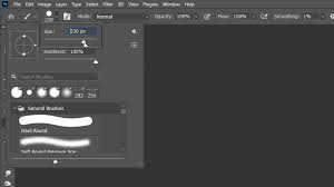 how to change brush size in photo