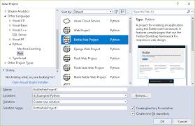 Web Application Templates For Python Visual Studio Microsoft Docs