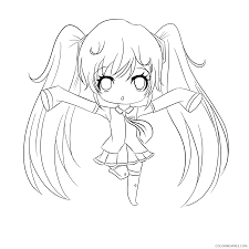 Miku hatsune vocaloid coloring page to color, print or download. Chibi Coloring Pages Hatsune Miku Coloring4free Coloring4free Com