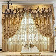 luxury golden curtains valance curtains