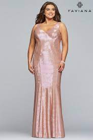 French Novelty: Faviana Curve 9453 Flattering Plus Size Prom Dress