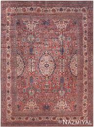 antique persian silk heriz rug 47239
