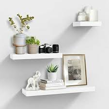 Ahdecor White Floating Shelves Wall