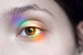 cute and simple rainbow eyeliner look