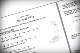 learn about spiritual gifts worksheets