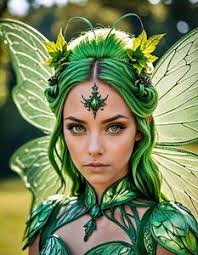 green fairy costume face swap insert