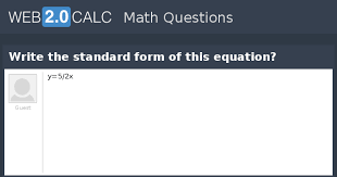 Standard Form Of This Equation