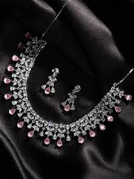 artificial diamond jewellery set