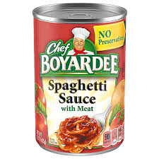 chef boyardee spaghetti sauce with