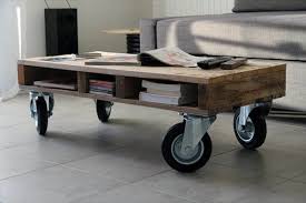 Effortless Pallet Coffee Table With Wheels