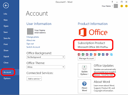 Office365 Office 2016 Version Number Control Updates Up