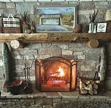 Cabin Mantel Decor Rustic Fireplace