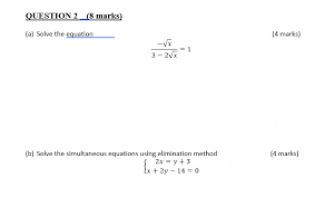 solve the equation 4 marks chegg