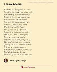 a broken friendship poem by samuel