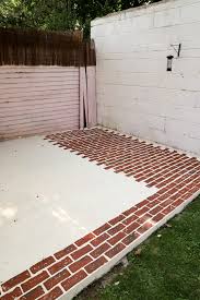 diy faux brick cote floor for less