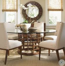 Hooker furniture solana round 60 glass top dining table. Island Fusion 72 Meridian Round Glass Dining Room Set From Tommy Bahama Coleman Furniture