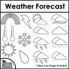 Weather forecast clipart black and white. Weather Forecast Clip Art By Clips And Salsa Teachers Pay Teachers