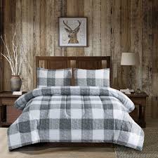 Buffalo Grey White Plaid Comforter Set