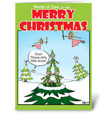 Unique christmas cards designed by independent artists. Dirty Little Elves Christmas Card Send This Greeting Card Designed By Stiktoonz Greetings Cards Card Gnome
